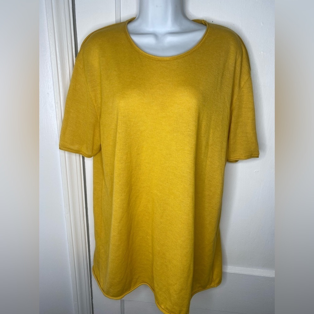 ZARA Mustard Yellow Golden Women's Top Pictured AS IS